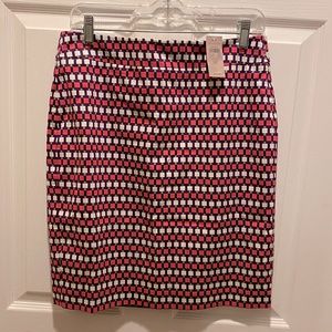 Ann Taylor pink checkered skirt.